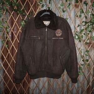 Large - Vintage Y2K north east Toronto patch military jacket